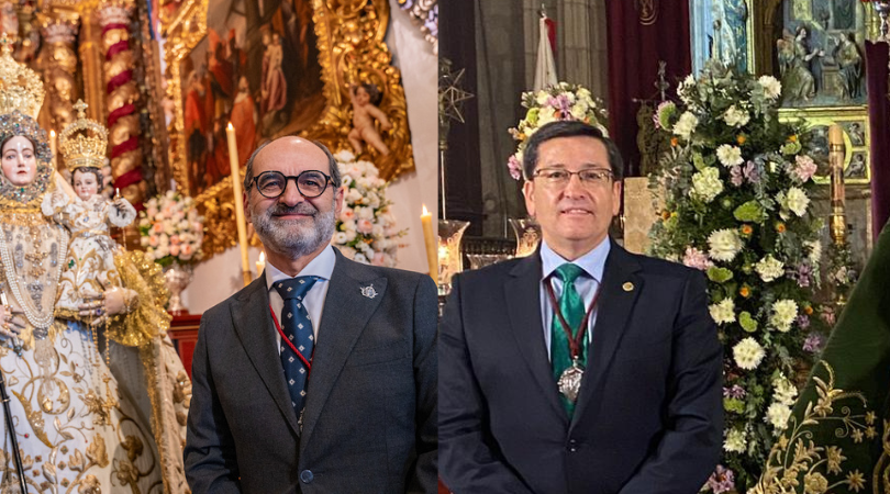 Augusto Ángel Caballero Joya y Gregorio Espejo Jiménez, candidatos a hermano mayor de la Real Archicofradía de María Santísima de Araceli